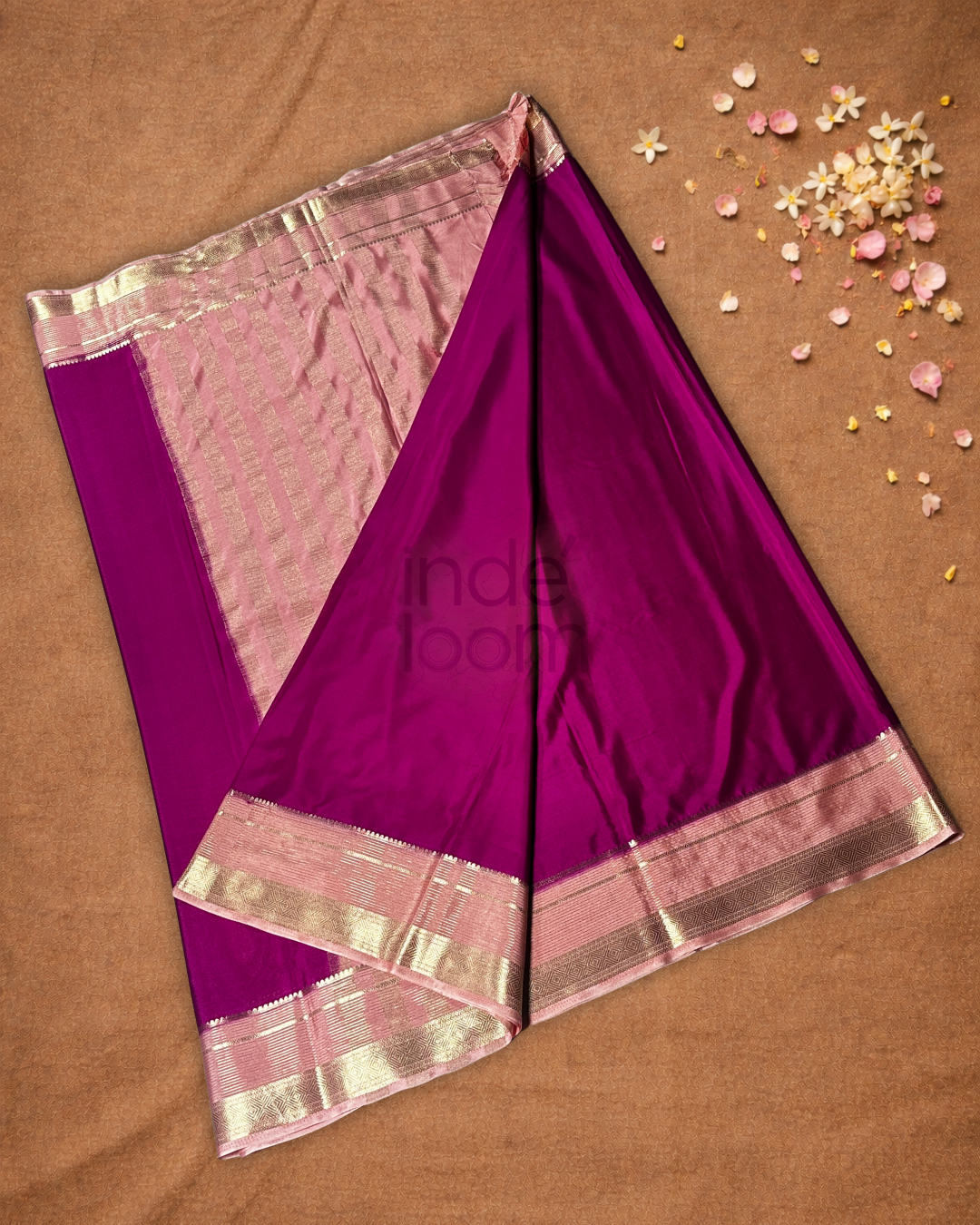 Mysore Silk Saree With Pink