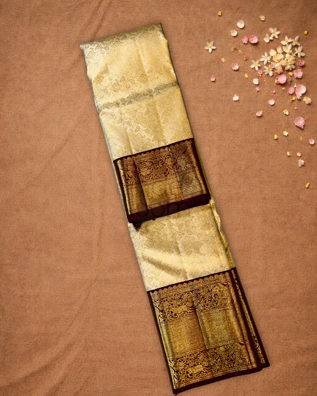 Kanjivaram Saree With Ivory White