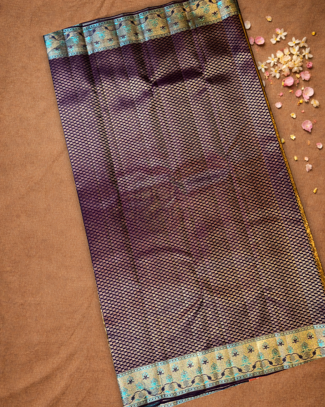 Kanjivaram Saree With Olive Green