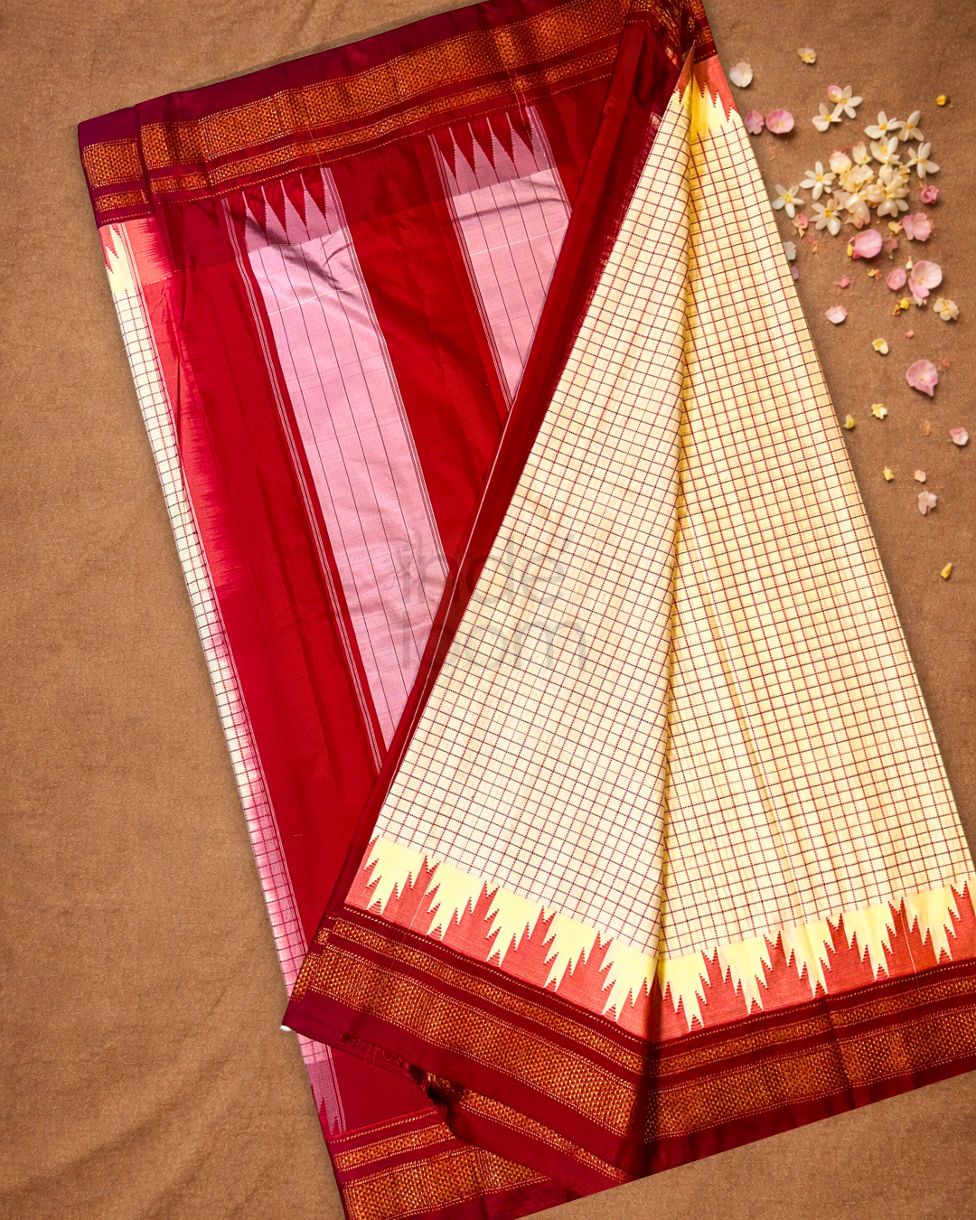 Traditional viscose Saree  |  Cream Beige