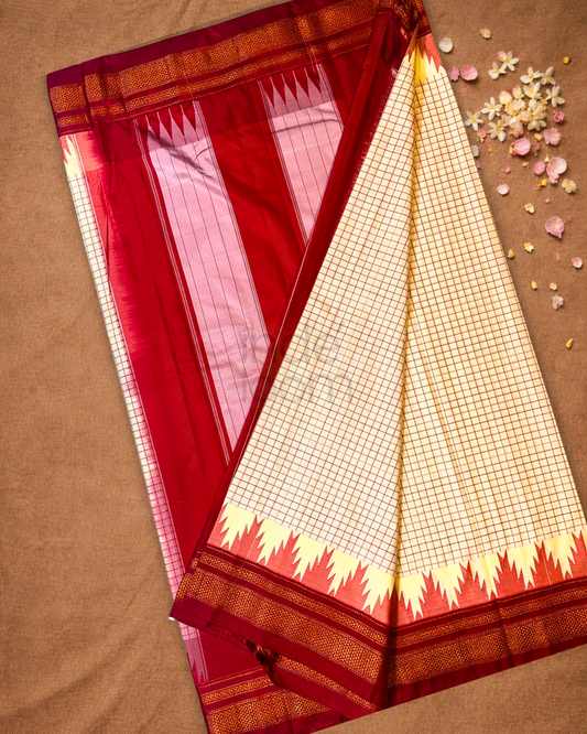 Traditional viscose Saree  |  Cream Beige