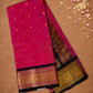 Pure Handloom Korvai Saree | Bright Pink