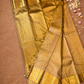 Silk Mark Certified Handloom Kanjivaram Silk Saree  |  Honey Yellow