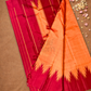Silk Mark Certifed Handloom Kanjivaram Silk Saree  |  Fire Orange