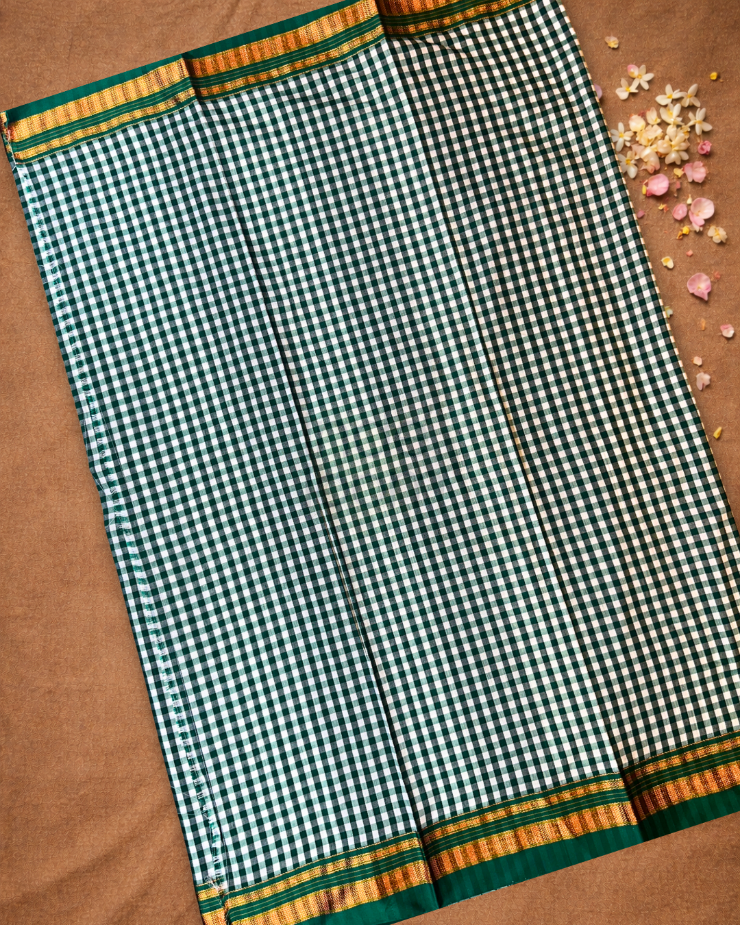 Traditional Ilkal Cotton Silk Viscose Saree  |  Warm Ivory