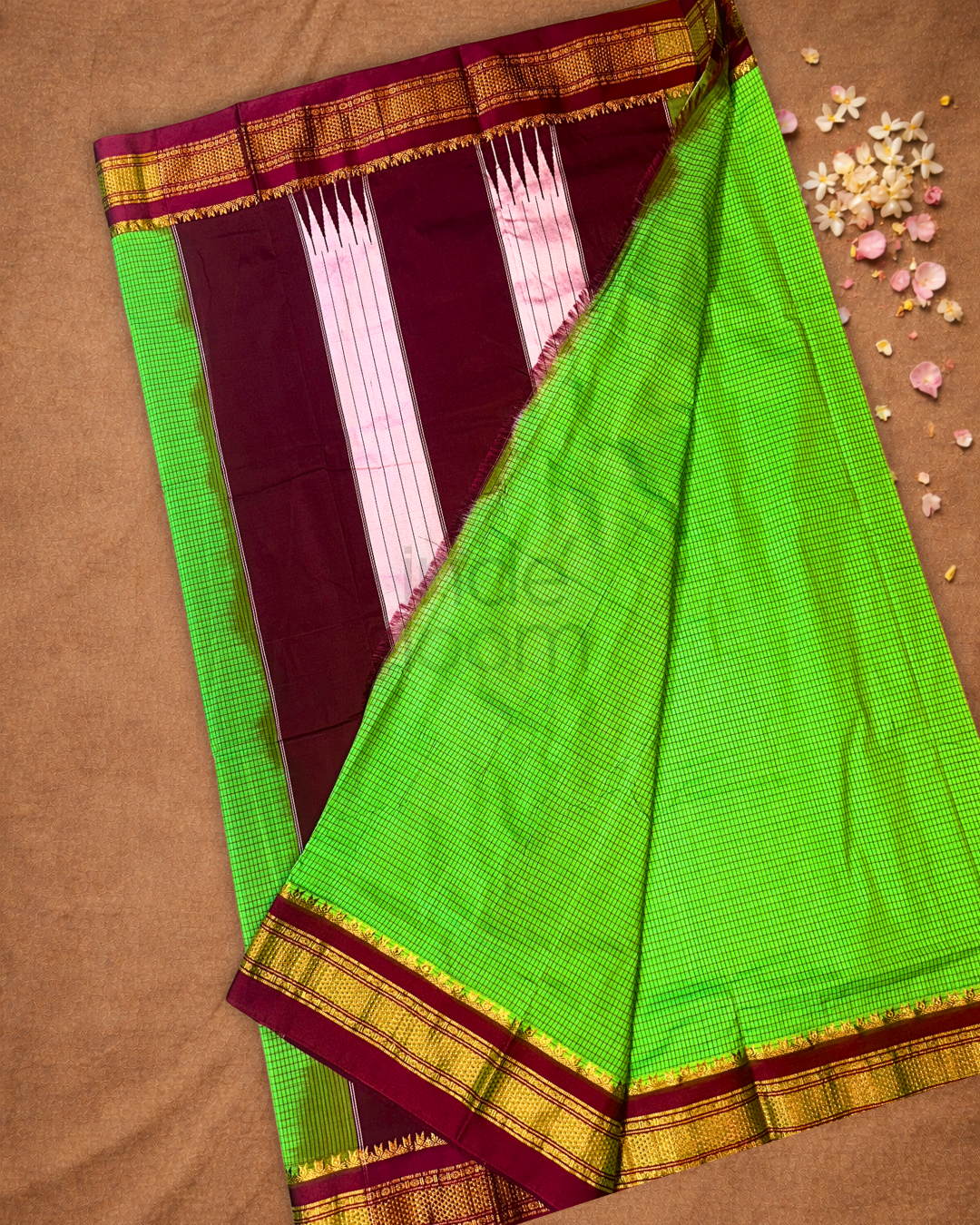 Traditional viscose Saree  |  Maroon Red