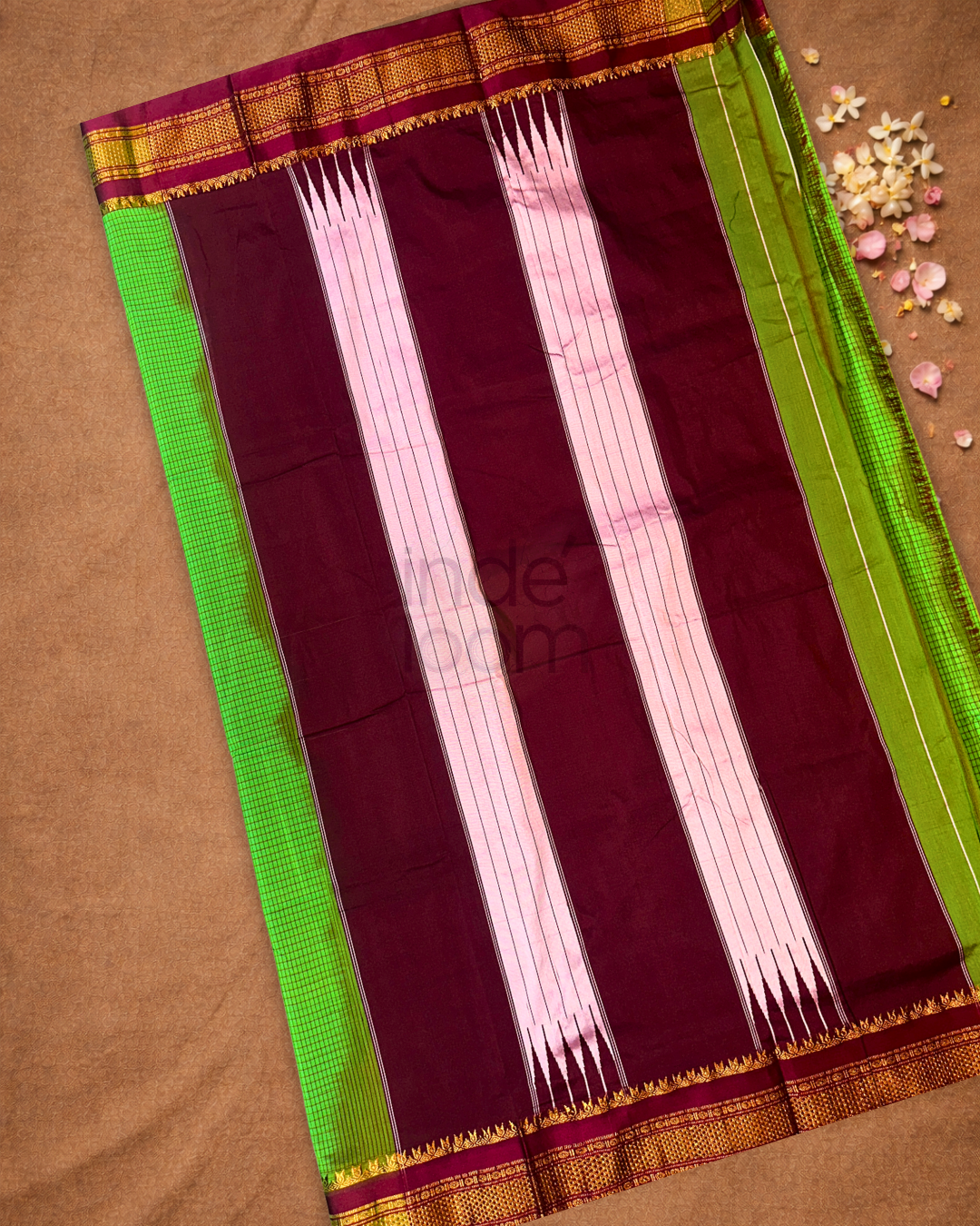 Traditional viscose Saree  |  Maroon Red