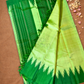 Silk Mark Certified Handloom Kanjivaram Silk Saree  |  Lime Green