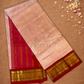 Pure Handloom Korvai Saree | Pastel Red