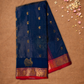 Pure Handloom Korvai Saree | Peacock Blue