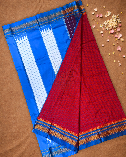 Traditional viscose Saree  |  Maroon Red