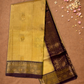 Pure Handloom Korvai Saree | Corn Yellow