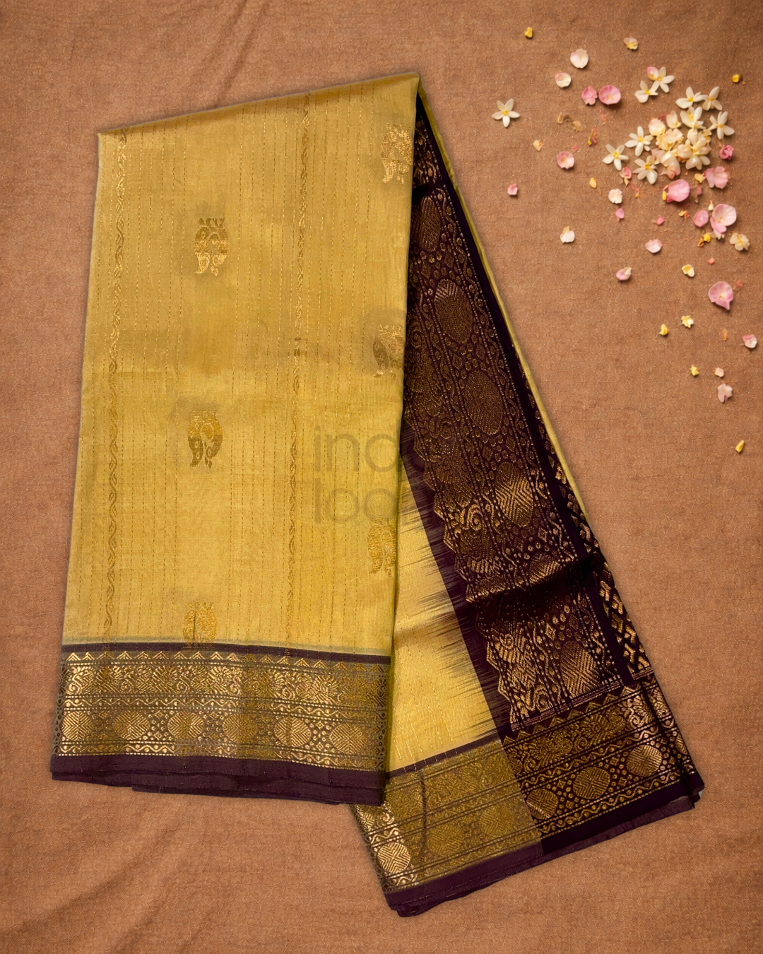 Pure Handloom Korvai Saree | Corn Yellow