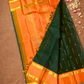 Silk Mark Certified Handloom Kanjivaram Silk Saree  |  Deep Teal