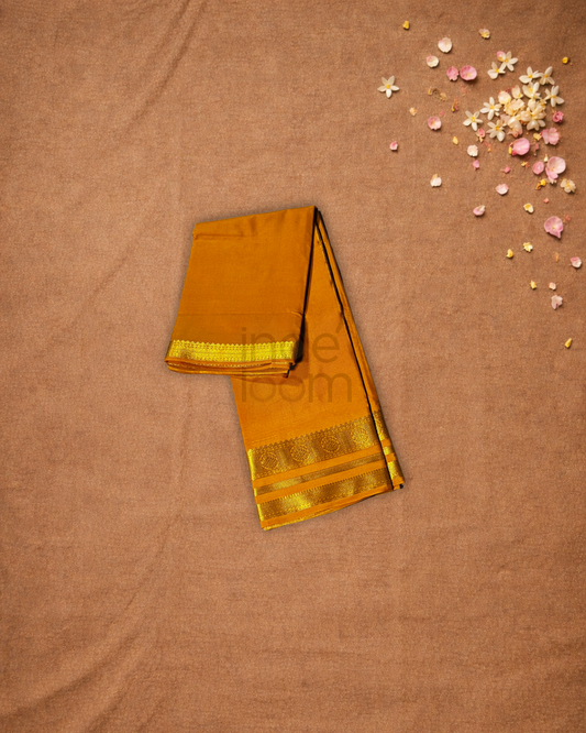 Mysore Silk Saree With Mustard Yellow