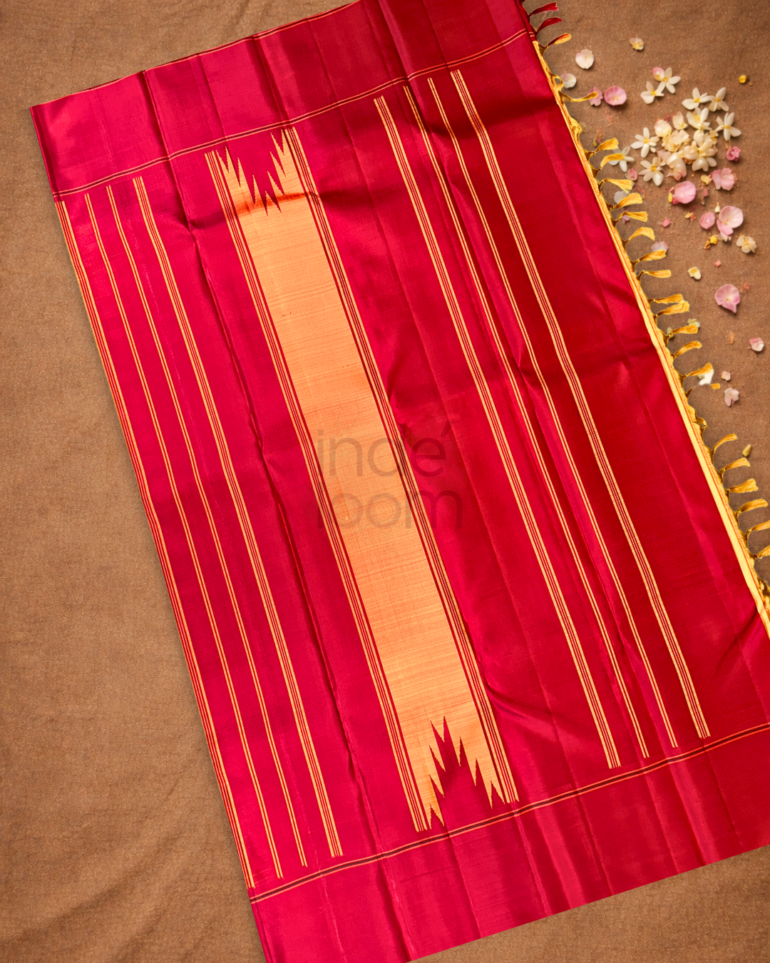Silk Mark Certified Handloom Kanjivaram Silk Saree  |  Mustard Yellow
