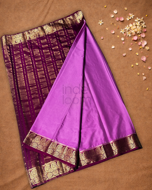 Mysore Silk Saree With Purple
