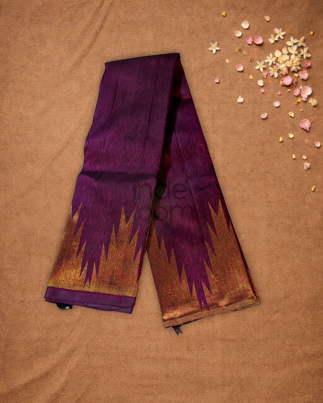 Silk Mark Certified Handloom Kanjivaram silk Saree  |  Grape Purple