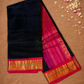 Pure Handloom Korvai Saree | True Black