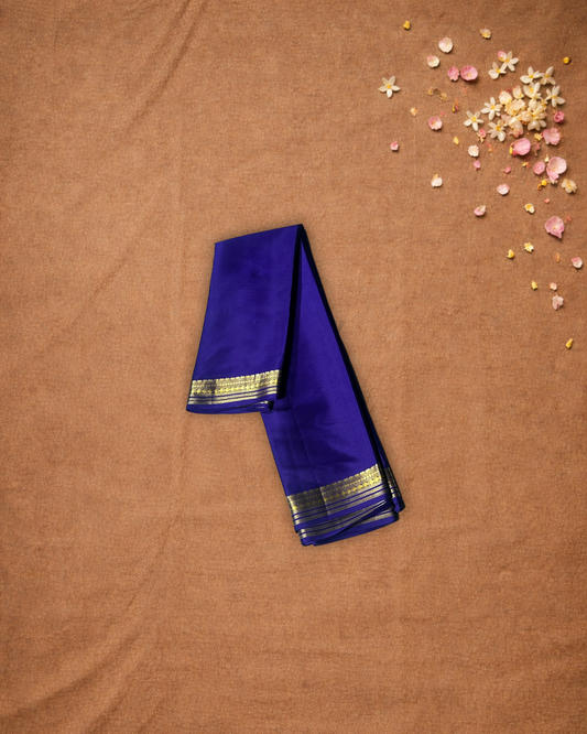 Mysore Silk Saree With Royal Blue