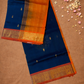 Pure Handloom Korvai Saree |  Navy Blue