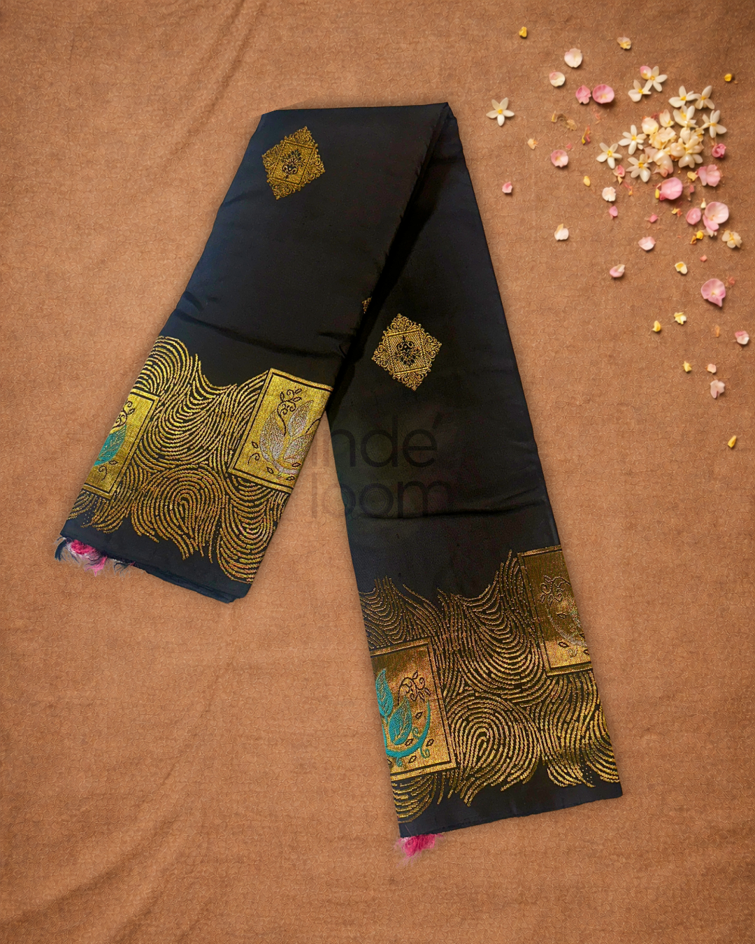 Kanjivaram Saree With Coal Black