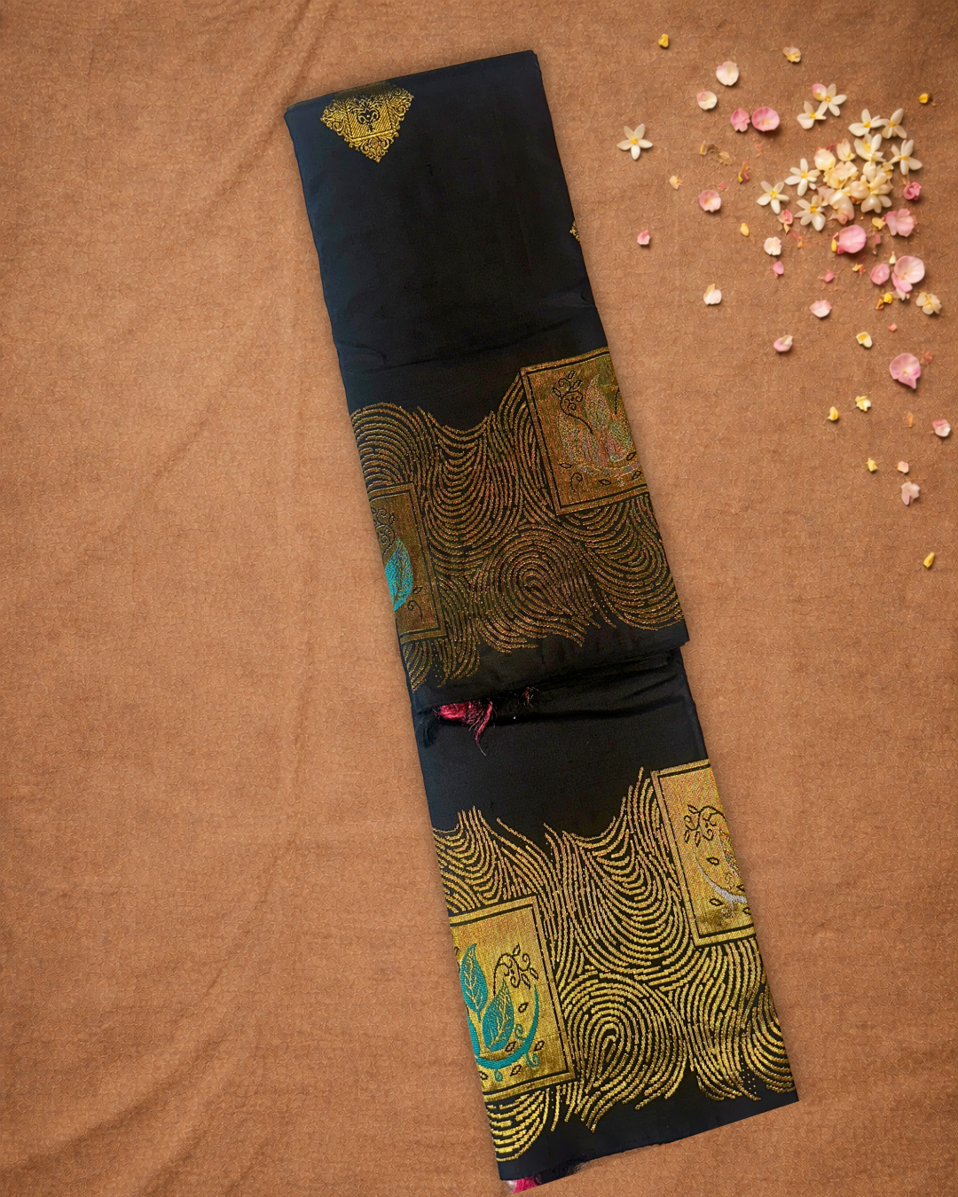 Kanjivaram Saree With Coal Black