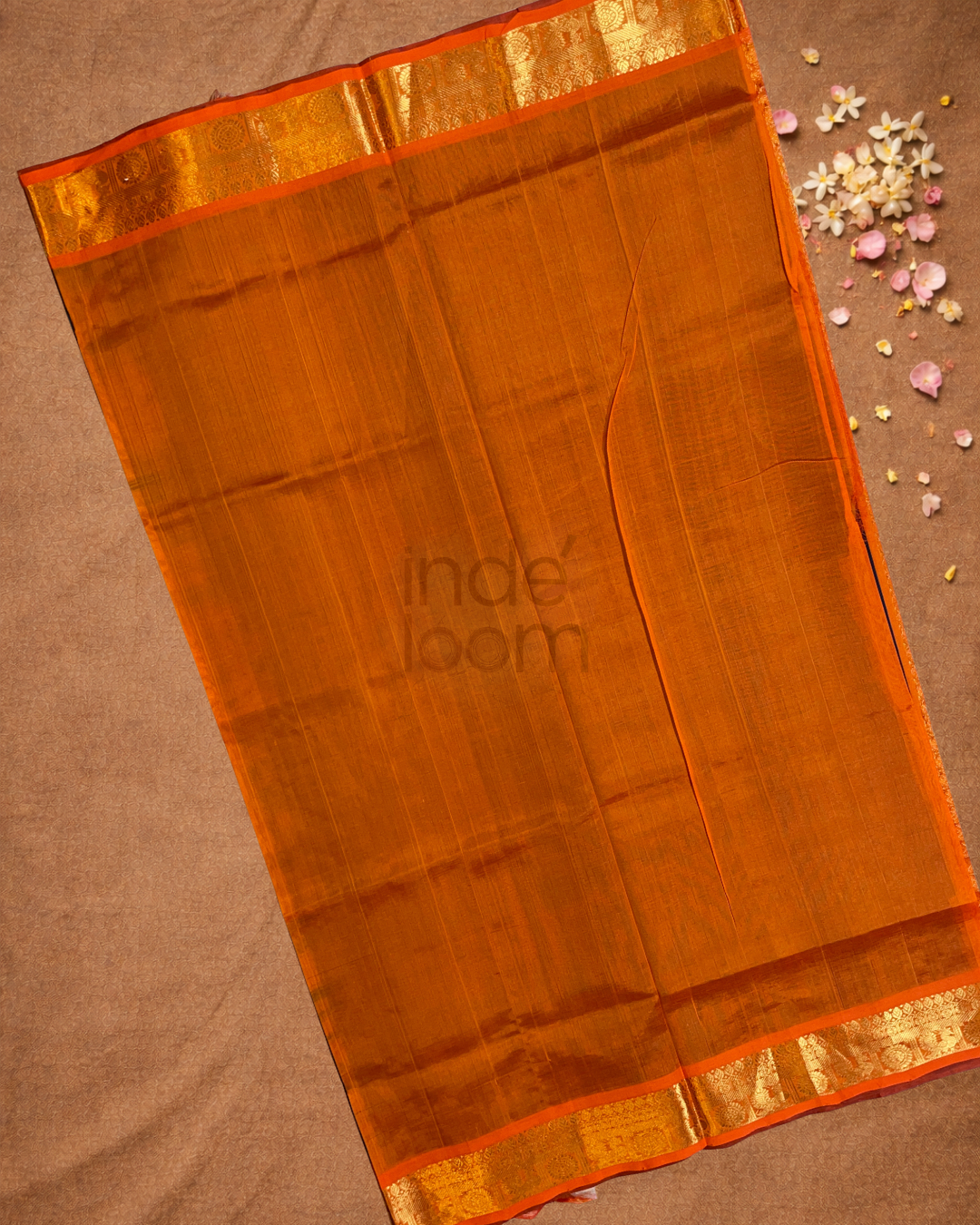 Pure Handloom Korvai Saree |  Navy Blue