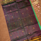 Handloom Korvai Silk Cotton Saree  |  Lime Green