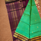 Handloom Korvai Silk Cotton Saree  |  Lime Green