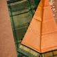 Handloom Korvai Silk Cotton Saree  |  Copper Orange