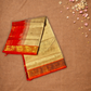 Handloom Korvai Silk Cotton Saree  |  Cream Beige