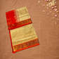 Handloom Korvai Silk Cotton Saree  |  Cream Beige