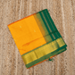 Pure Handloom Korvai Saree in Sun Yellow Green Border with small buttas - 140