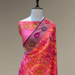 Pure Banarasi Exclusive Ektara Kora JAMDANI Tilfi saree  | Rani Pink