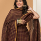 Handwoven Jamdani Linen Kurti  |  Espresso Brown