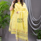 Handwoven Jamdani Silk Cotton Kurti  |  Sun Yellow