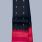 Rich Black and Pink Border Pure Handwoven Gadwal Silk Saree -203