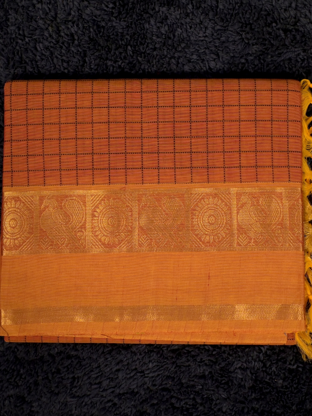 Kanchi Cotton|Tan & Yellow