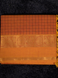 Kanchi Cotton|Tan & Yellow