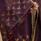 Raisin Plum | Handloom Jamdani Linen Unstitched 2-Piece Kurti