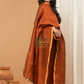 Terracotta Orange | Handloom Jamdani Linen Unstitched 2-Piece Kurti