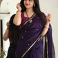Maheshwari Silk Cotton Saree – Festive Elegance |Navy Blue