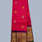 Pure Handwoven Gadwal Silk Saree In Hot Pink -209