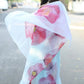 Hot Pink Poppy Burst Floral With Golden Buds-Organza Handpainted Saree-001