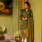 Olive Grove | Handloom Jamdani Linen Unstitched 2-Piece Kurti