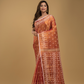 Tissue Silk Jamdani Saree Fire Orange - 041