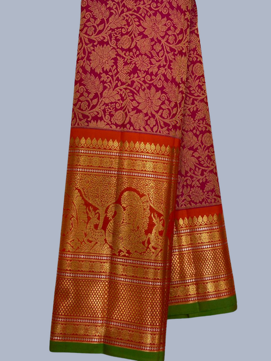 Hot Pink Kanjeevaram Saree - 038