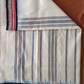 Beige & Wine purpule  Handloom Vidarbha Tussar Silk Saree with Multicolor Contrast Border -064