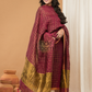 Handwoven Jamdani Linen Kurti  |  Maroon Red